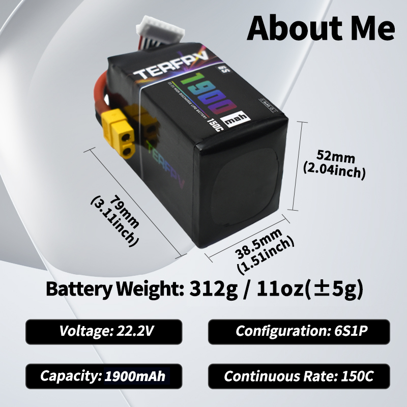 1/2 Peças Bateria Lipo TERFPV  - Drone Racing Battery avaliação e preço