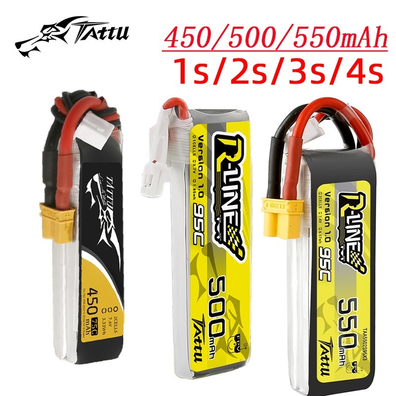 3 pçs nova tattu 450/500/550ma - Drone Racing Battery avaliação e preço